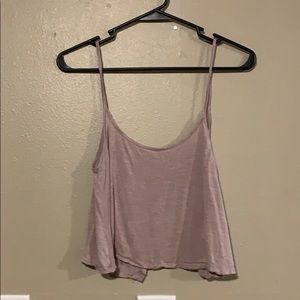 Mauve Open back crop top